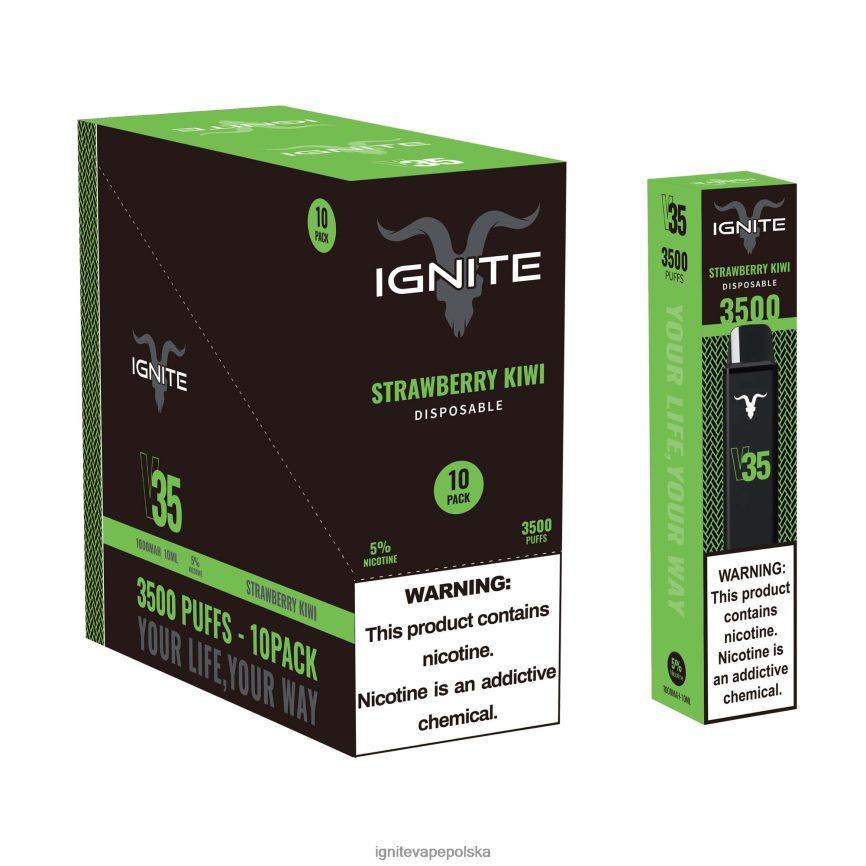 Ignite E Papieros Cena | IGNITE V35 vape pen 10 szt kiwi truskawkowe 0648NZ127